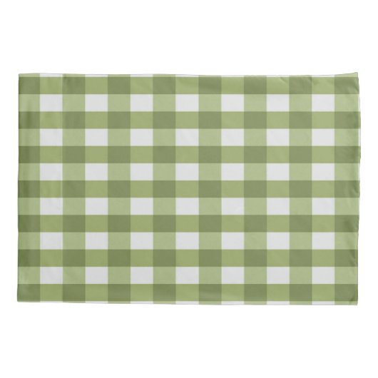Boerderij Koe Pillow Hoesje Groene Buffalo Plaid Kussensloop (Achterkant)