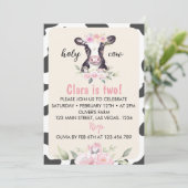 Boerderij Koe Tweede verjaardag Kaart (Staand voorkant)