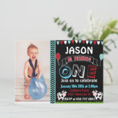 Boerderij Koe Verjaardagsuitnodigingen met foto-ui Kaart (Staand voorkant)