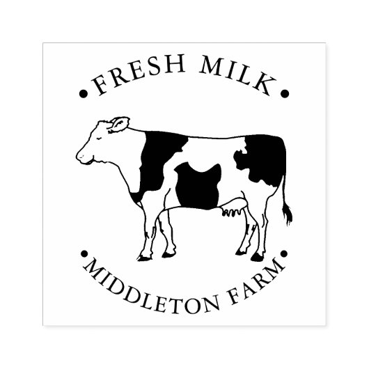 Boerderij Koe - verse melk Rubberstempel (Afrduk)