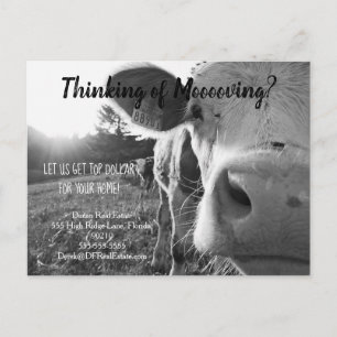 boerderij koe verwijzing vastgoed marketing verkoo briefkaart