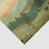 Boerderij koe Vintage decoupage  Tissuepapier (Detail)