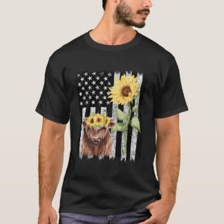 Boerderij Koeienfokkerij Schotse Hooglanden Amerik T-shirt