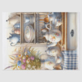 Boerderij Koffiepot en Wildflowers Tissue Paper Tissuepapier (Voorkant)