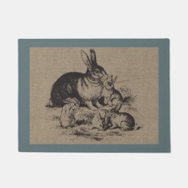  Boerderij konijnen Land Boerderij en huisdieren Deurmat