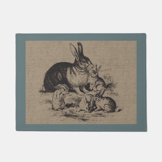  Boerderij konijnen Land Boerderij en huisdieren Deurmat (Voorkant)