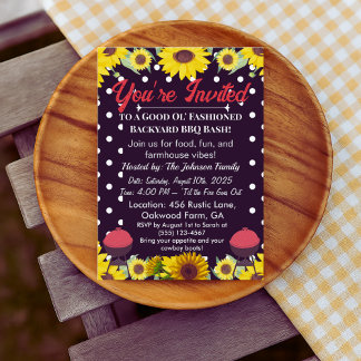 Boerderij kookfeest uitnodigingen – Grill & BBQ Va