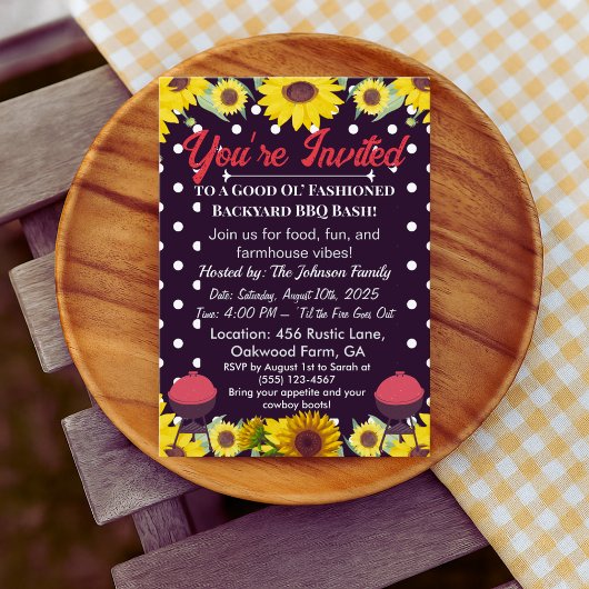 Boerderij Kookfeest Uitnodigingen – Grill & BBQ Va