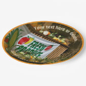 Boerderij Kraam Persoonlijk Feest Papieren Bordje (Gekanteld)