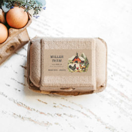  Boerderij Kraft Script Egg Carton Label