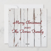 Boerderij Krans Familie Kerst Feestdagenkaart (Achterkant)