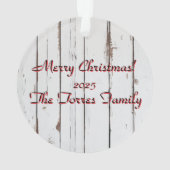 Boerderij Krans  Familie Kerst Ornament (achterkant)