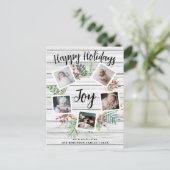Boerderij Krans Foto Collage Kerstmis Feestdagenkaart (Staand voorkant)