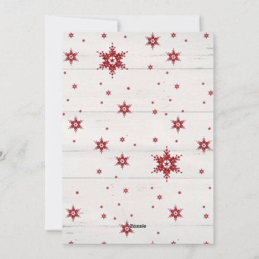 Boerderij Krans Kerstscript w Familiefoto's Feestdagenkaart (Achterkant)