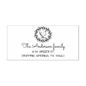 boerderij krans retour adres rubberen stempel (Design)