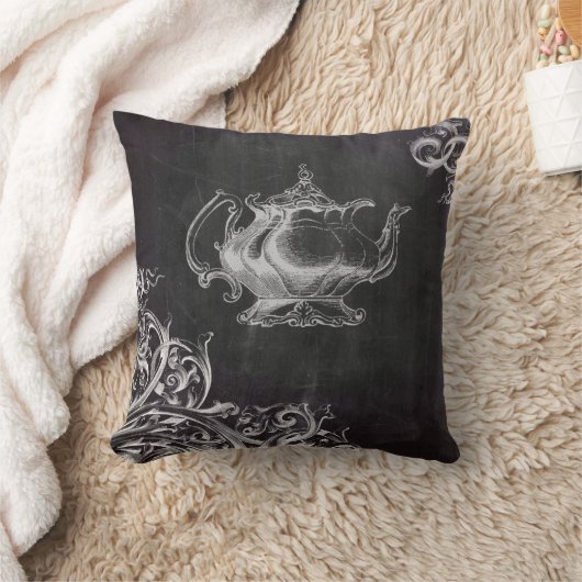 Boerderij krijtbord Frans land monogram Kussen (Deken)