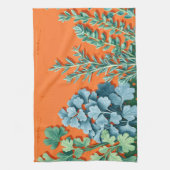 Boerderij Kruiden Blokprint Keukenhanddoek (Verticaal)