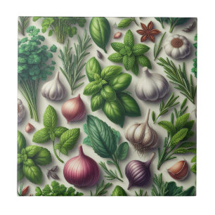 Boerderij Kruiden Huiselijke Keuken Decor Keramisc Tegeltje