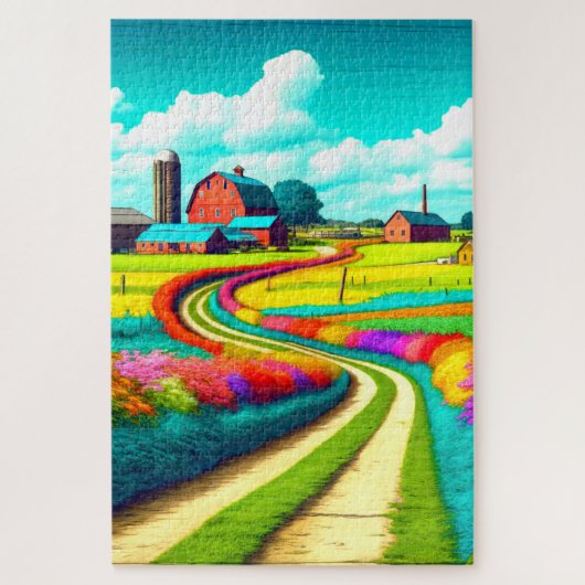 Boerderij Kunst Legpuzzel (Verticaal)