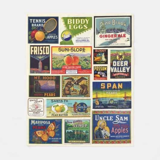 Boerderij Labels Gooi Deken (Voorkant)