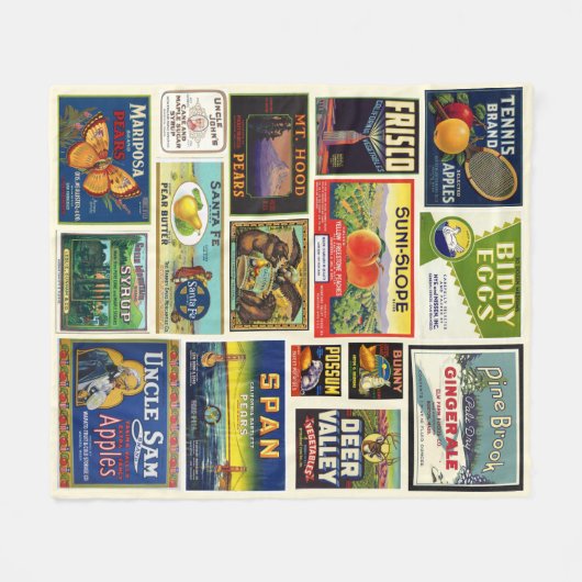 Boerderij Labels Gooi Deken (Voorkant (Horizontaal))