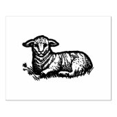 Boerderij Lamb Wood Handje Kunststempel Rubberstempel (Afrduk)