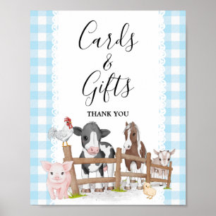 Boerderij Land Baby shower Kaarten en geschenken t Poster