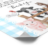 Boerderij Land Baby shower Luier Raffle Teken Poster (Hoek)