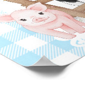 Boerderij Land Baby shower Welkomstbord Poster (Hoek)