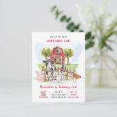 Boerderij Land Baby!st Birthday Uitnodiging (Staand voorkant)