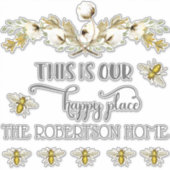 Boerderij Land Bijen Katoen Onze Gelukkige Plaats Sticker (Voorkant)