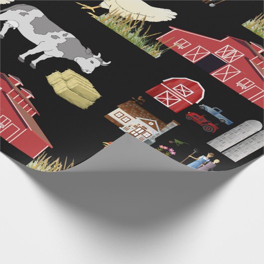 Boerderij land cadeaupapier (Hoek)