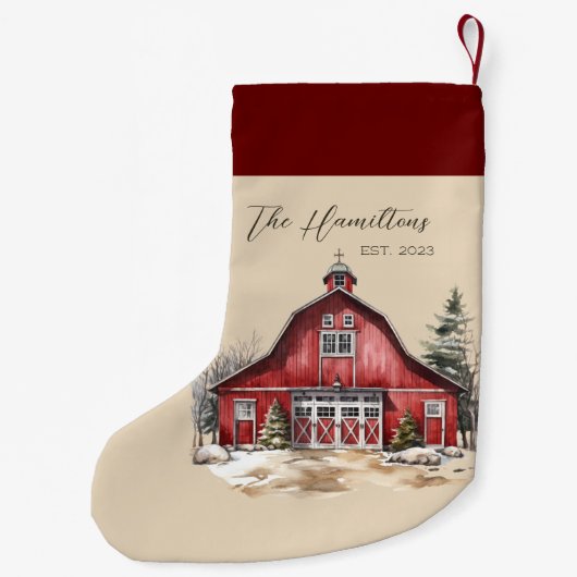 Boerderij Land Custom Kleine Kerstsok (Achterkant)