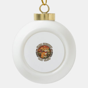 Boerderij Land Kat Kat Liefhebber Cadeau - Boerder Keramische Bal Ornament