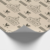 Boerderij Land Kerstmis Custom Cadeaupapier (Hoek)