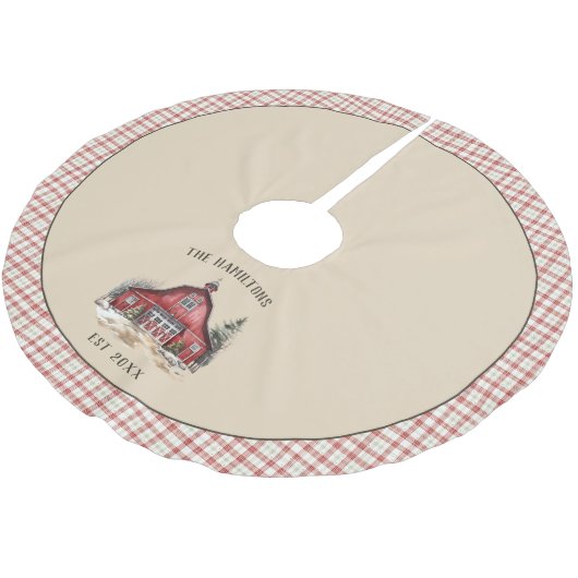 Boerderij Land Kerstmis Custom Kerstboom Rok (Gekanteld)