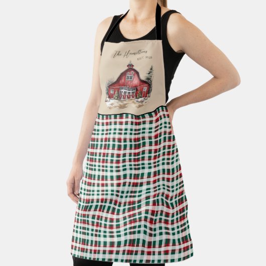 Boerderij Land Kerstmis Custom Schort (Insitu)