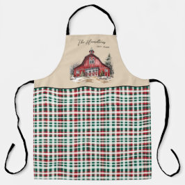 Boerderij Land Kerstmis Custom Schort