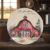 Boerderij Land Kerstmis Custom Snijplank