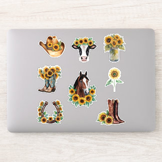 Boerderij Land Zonnebloem Collectie Sticker