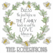 Boerderij Landbijen, krans op familienaam Sticker (Voorkant)