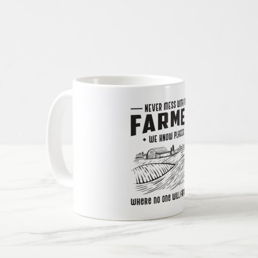 Boerderij landbouw Funny Tractor Gift Idea Koffiemok (Voorkant links)