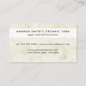 Boerderij | Landbouw in de sector groenten en frui Visitekaartje (Achterkant)
