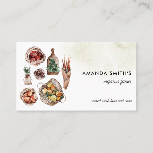 Boerderij | Landbouw in de sector groenten en frui Visitekaartje (Voorkant)