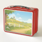 Boerderij & Landelijk Lunchbox – Cute Boerderijdie (Achterkant)
