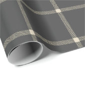 Boerderij landelijke handgetekende plaid crème don cadeaupapier (Rol Hoek)