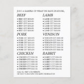 Boerderij Landschap, boer en slager Adverteren Flyer (Achterkant)