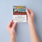 Boerderij Landschap, Boer & Slager Reclame Flyer (Hand)