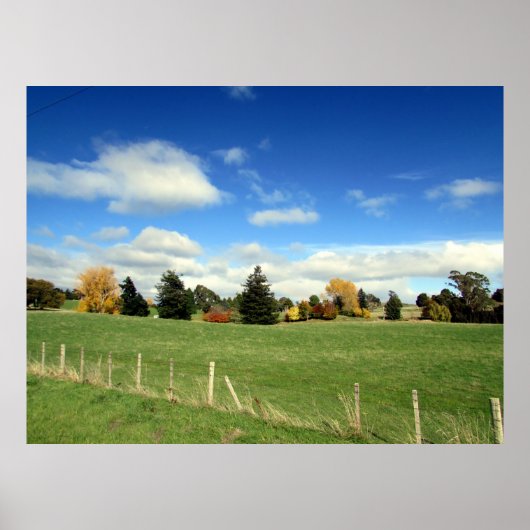 boerderij landschap poster (Voorkant)