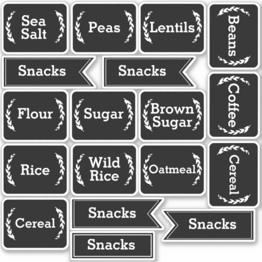 Boerderij Laurels & Black Pantry Opberglabel Sticker (Voorkant)